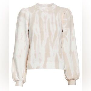 Ulla Johnson Pink and White Tie Dye Crew Neck